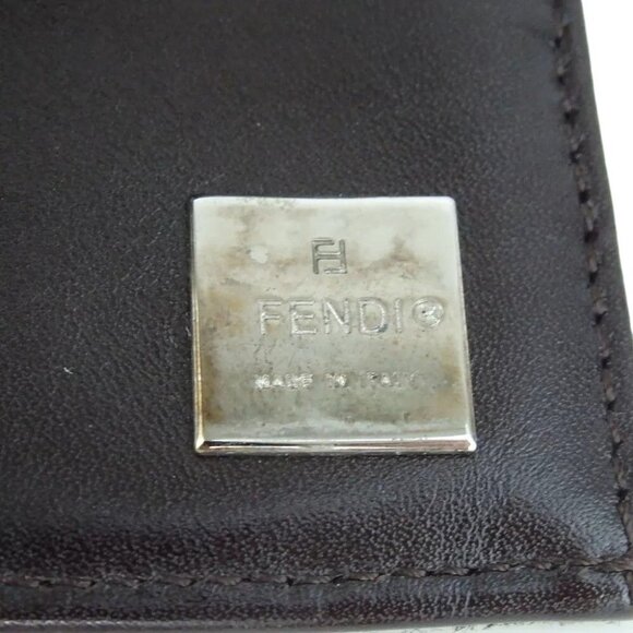 841195AM (C2) Fendi Wallet Long Zucca Dark Brown PVC - Picture 11 of 13